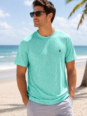 Spyder Men's Rash Guard Shirt M/L/XL/XXL UPF 30+ Quick Dry Swim Surf Aqua NWT